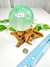 Load image into Gallery viewer, Green Emerald Fluorite Sphere (66T)