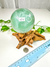 Load image into Gallery viewer, Green Emerald Fluorite Sphere (63S)