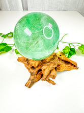 Load image into Gallery viewer, Green Emerald Fluorite Sphere (56E)