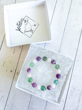 Load image into Gallery viewer, Fluorite & Rose Quartz & Lepidolite Custom Bracelet (XS34L) XSmall