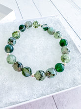 Load image into Gallery viewer, Moss Agate & Kiwi Jasper & Prehnite Custom Bracelet (XS30D) XSmall