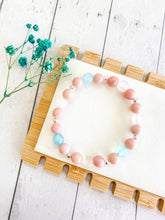 Load image into Gallery viewer, Pink Opal & Morganite Custom Bracelet (S28L) Small