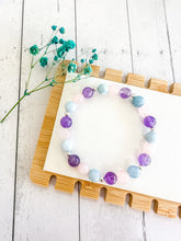 Load image into Gallery viewer, Blue Calcite & Rose Quartz & Amethyst Custom Bracelet (S36Y) Small