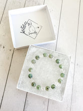 Load image into Gallery viewer, Kiwi Jasper & Clear Quartz Custom Bracelet (S28K) Small