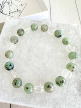 Load image into Gallery viewer, Kiwi Jasper & Clear Quartz Custom Bracelet (S28K) Small