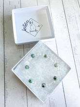 Load image into Gallery viewer, Kiwi Jasper & Clear Quartz Custom Bracelet (S28W) Small