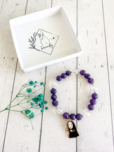 Load image into Gallery viewer, Lepidolite & Clear Quartz Custom Bracelet (S36F) Small