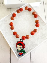 Load image into Gallery viewer, Red Jasper & Red Goldstone Custom Bracelet (S30X) Small