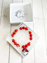 Load image into Gallery viewer, Carnelian & Clear Quartz Custom Bracelet (S34A) Small