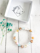 Load image into Gallery viewer, Flower Agate & Morganite Custom Bracelet (M32F) Medium