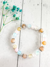 Load image into Gallery viewer, Flower Agate & Morganite Custom Bracelet (M32F) Medium