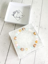 Load image into Gallery viewer, Flower Agate & Morganite Custom Bracelet (M32F) Medium