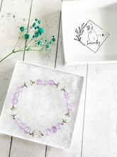 Load image into Gallery viewer, Clear Quartz & Amethyst Custom Bracelet (M38A) Medium