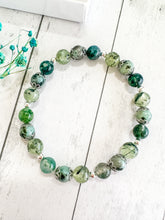 Load image into Gallery viewer, Moss Agate & Kiwi Jasper & Prehnite Custom Bracelet (M35V) Medium