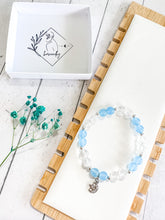 Load image into Gallery viewer, Clear Quartz & Chalcedony Custom Bracelet (M38S) Medium