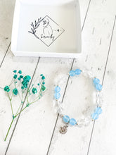 Load image into Gallery viewer, Clear Quartz & Chalcedony Custom Bracelet (M38S) Medium