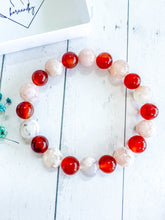 Load image into Gallery viewer, Carnelian & Flower Agate Custom Bracelet (XL48S) XLarge