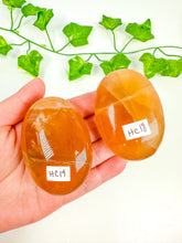 Load image into Gallery viewer, Honey Calcite Palmstone (HC19-HC16)