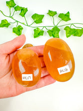 Load image into Gallery viewer, Honey Calcite Palmstone (HC19-HC16)