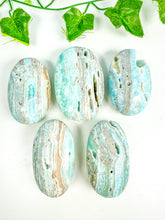 Load image into Gallery viewer, Blue Aragonite Palmstone (BA19-BA15)