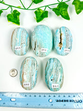 Load image into Gallery viewer, Blue Aragonite Palmstone (BA19-BA15)