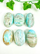 Load image into Gallery viewer, Blue Aragonite Palmstone (BA14-BA9)