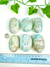 Load image into Gallery viewer, Blue Aragonite Palmstone (BA14-BA9)