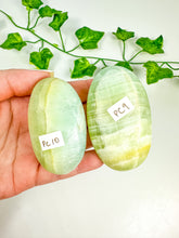 Load image into Gallery viewer, Pistachio Calcite Palmstone (PC12-PC9)