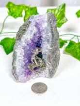 Load image into Gallery viewer, Amethyst Cutbase Pyrite Miner (22F)