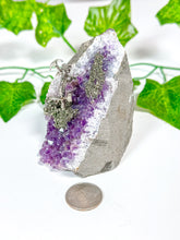 Load image into Gallery viewer, Amethyst Cutbase Pyrite Miner (22J)