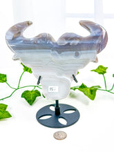 Load image into Gallery viewer, Druzy Amethyst Agate Bull on Stand (55i)