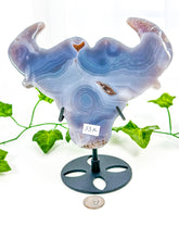 Load image into Gallery viewer, Druzy Amethyst Agate Bull on Stand (55K)