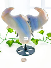 Load image into Gallery viewer, Amethyst Agate Bull on Stand (55B)