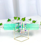 Load image into Gallery viewer, Green Emerald Fluorite Bracelet Stand (120B)
