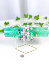 Load image into Gallery viewer, Green Emerald Fluorite Bracelet Stand (95B)