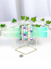 Load image into Gallery viewer, Green Emerald Fluorite Bracelet Stand (95A)