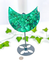 Load image into Gallery viewer, Malachite Moon on Stand (92M)