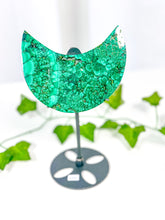 Load image into Gallery viewer, Malachite Moon on Stand (88M)