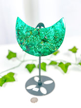 Load image into Gallery viewer, Malachite Moon on Stand (85B)