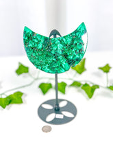 Load image into Gallery viewer, Malachite Moon on Stand (82M)