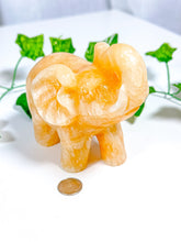 Load image into Gallery viewer, Orange Calcite Elephant