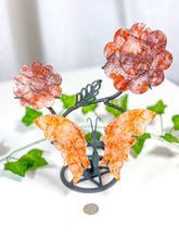 Load image into Gallery viewer, Fire Quartz Butterfly + Flower Set (75C)
