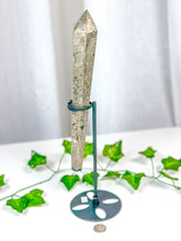Load image into Gallery viewer, Pyrite Wand on Stand (82B)
