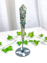 Load image into Gallery viewer, Pyrite Wand on Stand (65B)