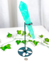 Load image into Gallery viewer, Emerald Fluorite Wand on Stand (98A)