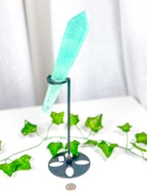 Load image into Gallery viewer, Emerald Fluorite Wand on Stand (92B)