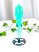 Load image into Gallery viewer, Emerald Fluorite Wand on Stand (62A)