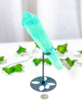 Load image into Gallery viewer, Emerald Fluorite Wand on Stand (62B)