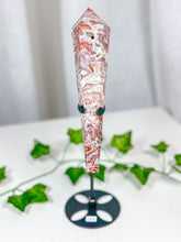 Load image into Gallery viewer, Crazy Lace Agate Wand on Stand (92A)
