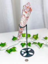 Load image into Gallery viewer, Crazy Lace Agate Wand on Stand (92A)